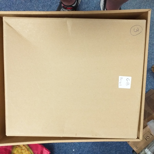9 - Box: GB. A large storage box containing 4 smaller boxes filled with album sheets, spanning KGV onwar... 