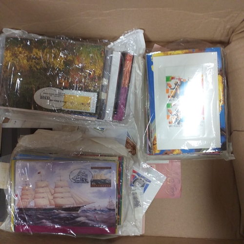 11 - Glory Box, All world, includes stamps, miniature sheets and sheetlets, presentation packs and a few ... 