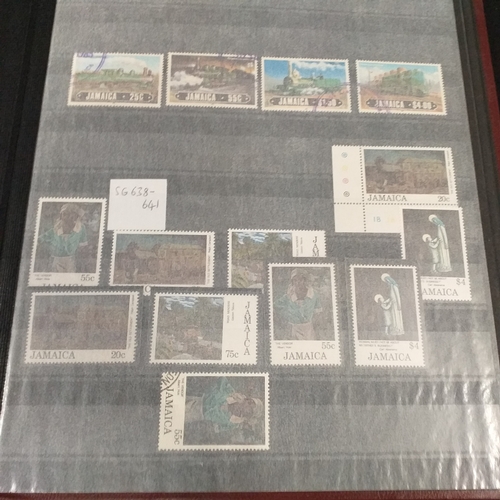 12 - Box: 6 Stock books and albums, contain collections from Jamaica, Malaysia, Football thematics and 2 ... 