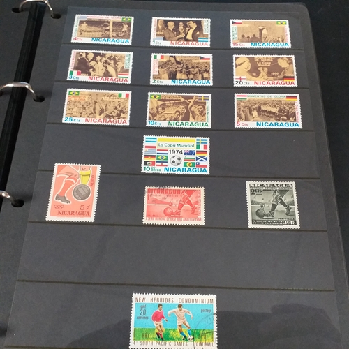 12 - Box: 6 Stock books and albums, contain collections from Jamaica, Malaysia, Football thematics and 2 ... 