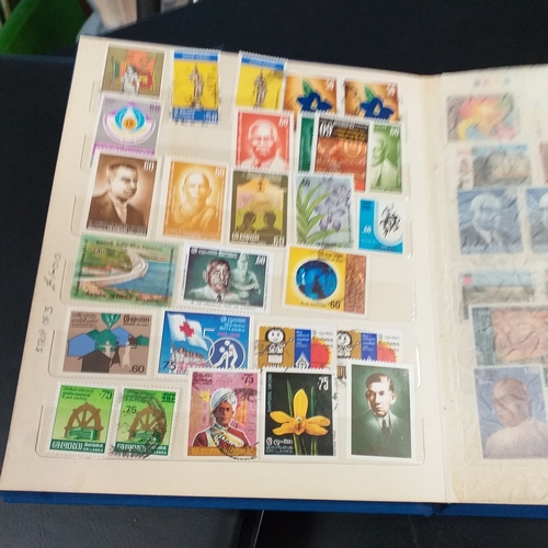 12 - Box: 6 Stock books and albums, contain collections from Jamaica, Malaysia, Football thematics and 2 ... 
