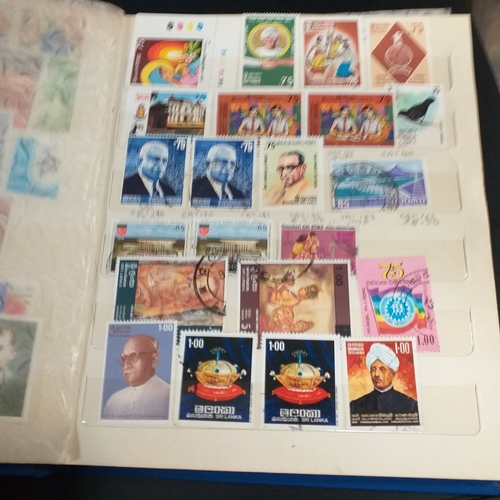12 - Box: 6 Stock books and albums, contain collections from Jamaica, Malaysia, Football thematics and 2 ... 