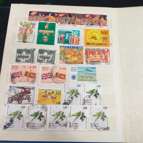 12 - Box: 6 Stock books and albums, contain collections from Jamaica, Malaysia, Football thematics and 2 ... 