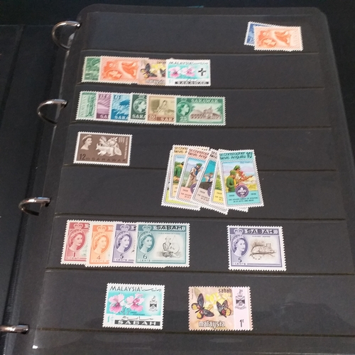 12 - Box: 6 Stock books and albums, contain collections from Jamaica, Malaysia, Football thematics and 2 ... 