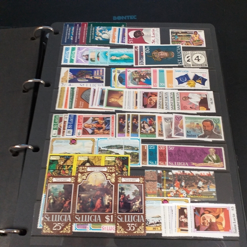 12 - Box: 6 Stock books and albums, contain collections from Jamaica, Malaysia, Football thematics and 2 ... 