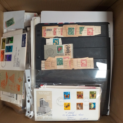 13 - Box: New Zealand, heavy box contains a potpourri of New Zealand material including several collectio... 