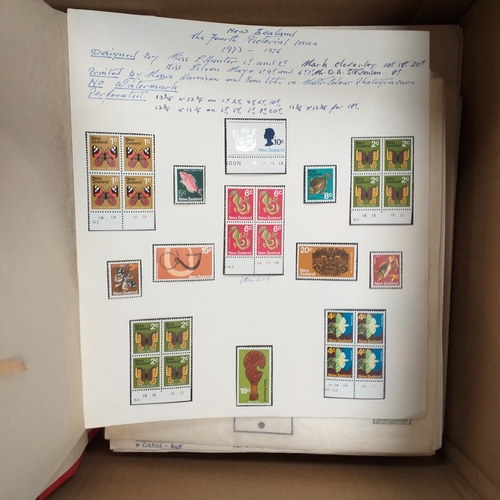13 - Box: New Zealand, heavy box contains a potpourri of New Zealand material including several collectio... 