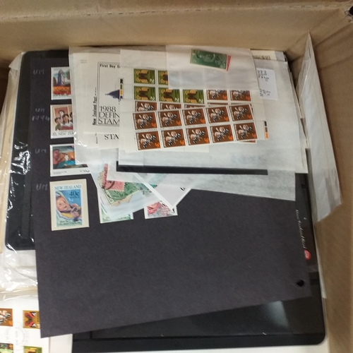 13 - Box: New Zealand, heavy box contains a potpourri of New Zealand material including several collectio... 
