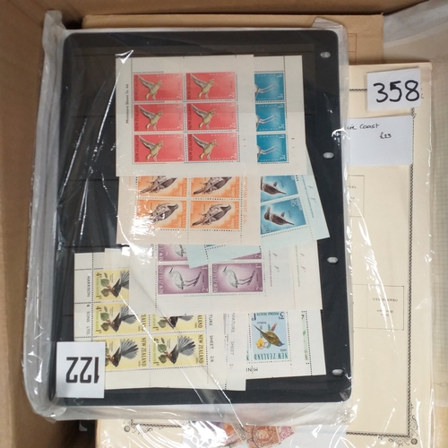 13 - Box: New Zealand, heavy box contains a potpourri of New Zealand material including several collectio... 