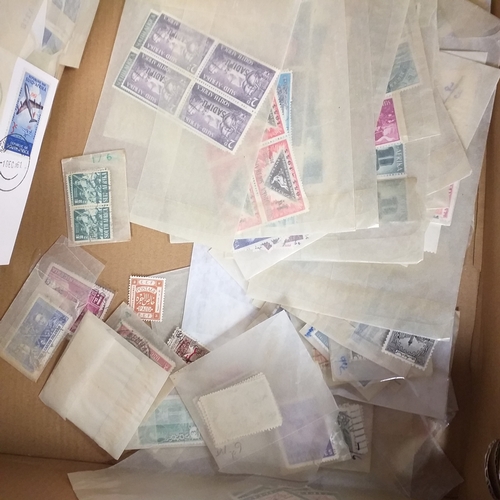 19 - Glory box - containing a quantity of world stamps in glassine envelopes mint/used - sets and singles