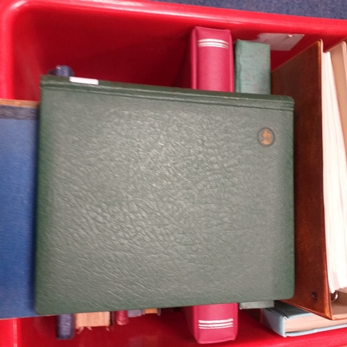 35 - Box of albums and stock books housing commonwealth and world collections, viewing required