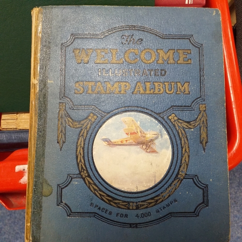 35 - Box of albums and stock books housing commonwealth and world collections, viewing required
