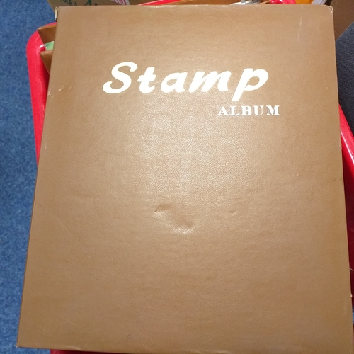 35 - Box of albums and stock books housing commonwealth and world collections, viewing required