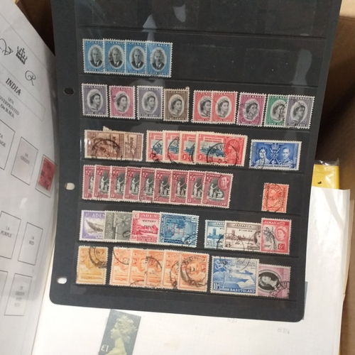 18 - Glory box - containing a variety albums and stock books - viewing required