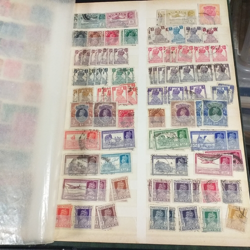 21 - Medium sized box housing six collections in 3 large albums and 3 small, includes China, Hong Kong, E... 