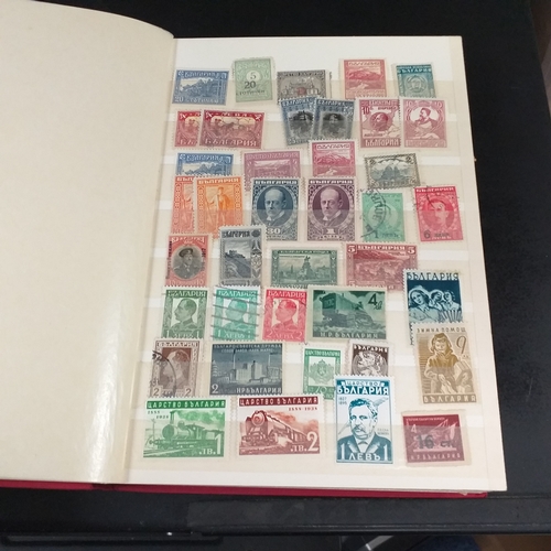 21 - Medium sized box housing six collections in 3 large albums and 3 small, includes China, Hong Kong, E... 