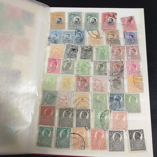 21 - Medium sized box housing six collections in 3 large albums and 3 small, includes China, Hong Kong, E... 