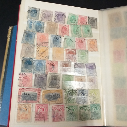 21 - Medium sized box housing six collections in 3 large albums and 3 small, includes China, Hong Kong, E... 