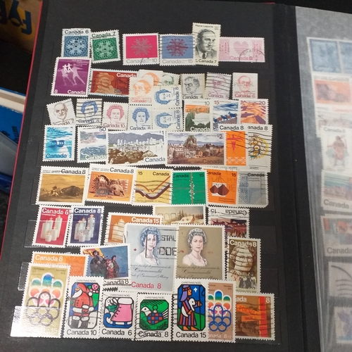 21 - Medium sized box housing six collections in 3 large albums and 3 small, includes China, Hong Kong, E... 