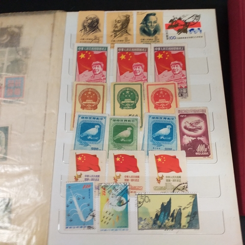 21 - Medium sized box housing six collections in 3 large albums and 3 small, includes China, Hong Kong, E... 