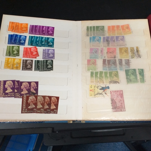 21 - Medium sized box housing six collections in 3 large albums and 3 small, includes China, Hong Kong, E... 
