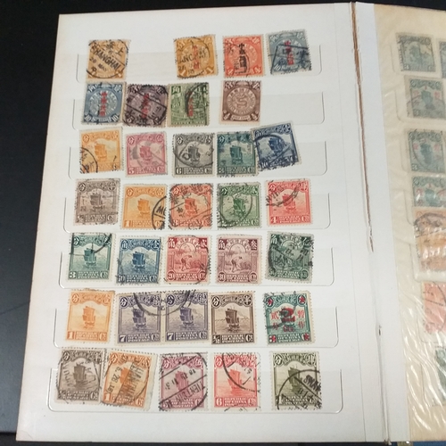 21 - Medium sized box housing six collections in 3 large albums and 3 small, includes China, Hong Kong, E... 