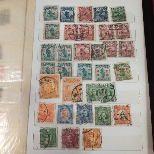21 - Medium sized box housing six collections in 3 large albums and 3 small, includes China, Hong Kong, E... 