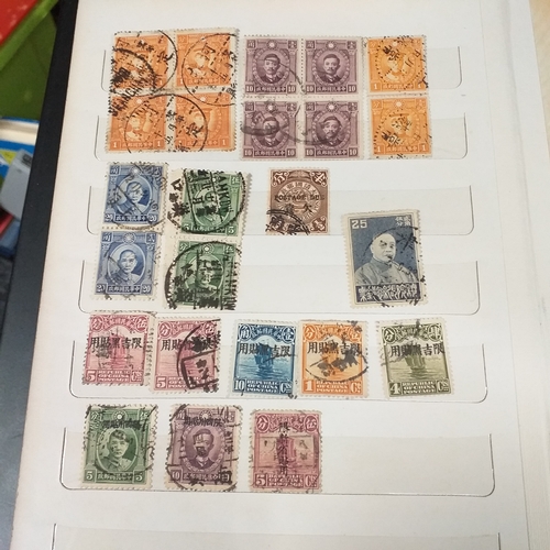 21 - Medium sized box housing six collections in 3 large albums and 3 small, includes China, Hong Kong, E... 
