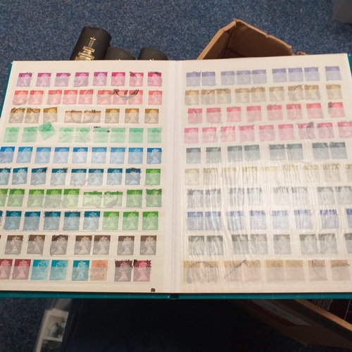 33 - Box of albums and stock books housing GB material, mint & used collections.