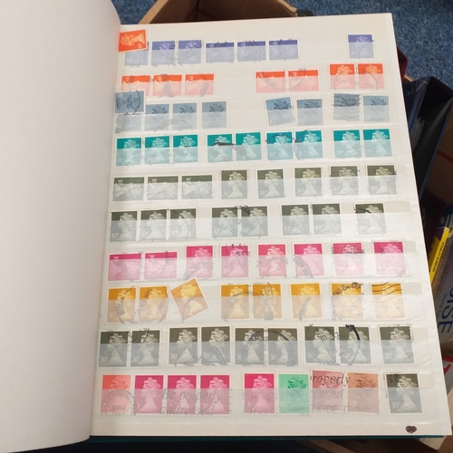 33 - Box of albums and stock books housing GB material, mint & used collections.