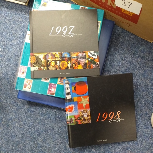 33 - Box of albums and stock books housing GB material, mint & used collections.