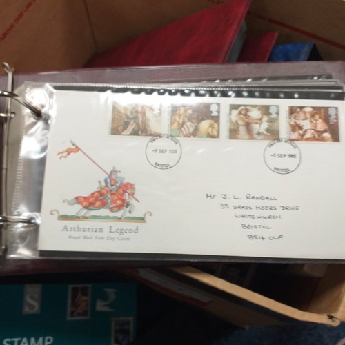 33 - Box of albums and stock books housing GB material, mint & used collections.