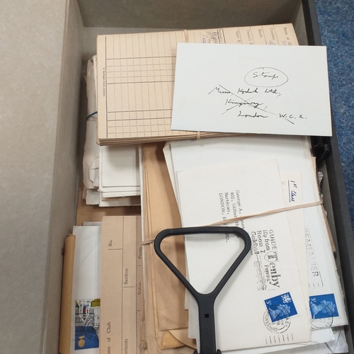 36 - Box containing boxes and packets of kilo-ware, mostly GB.  (1000's)