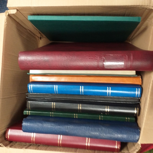 16 - Glory box - containing a variety albums and stock books - viewing required