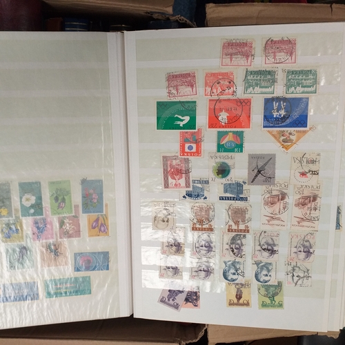 16 - Glory box - containing a variety albums and stock books - viewing required