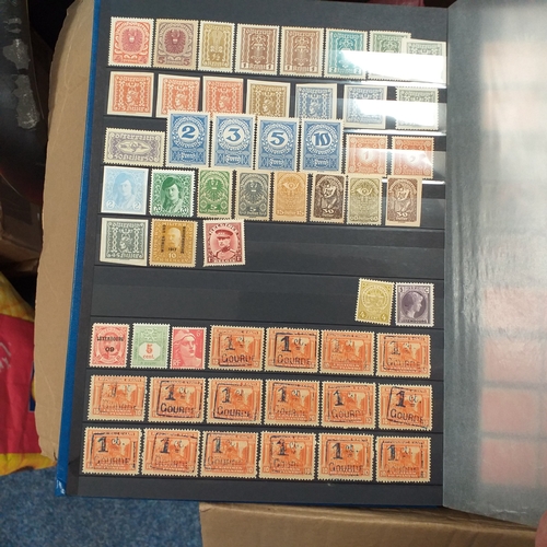 16 - Glory box - containing a variety albums and stock books - viewing required