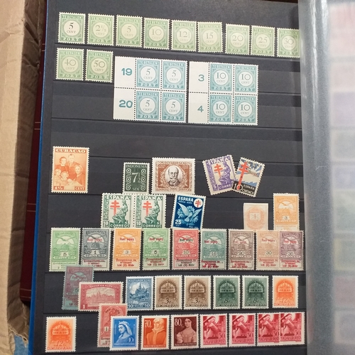 16 - Glory box - containing a variety albums and stock books - viewing required