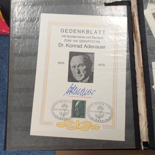 16 - Glory box - containing a variety albums and stock books - viewing required