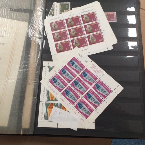 16 - Glory box - containing a variety albums and stock books - viewing required