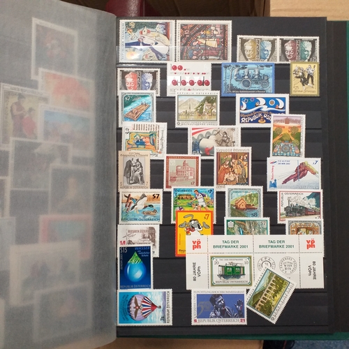 16 - Glory box - containing a variety albums and stock books - viewing required