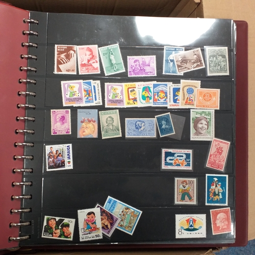 16 - Glory box - containing a variety albums and stock books - viewing required