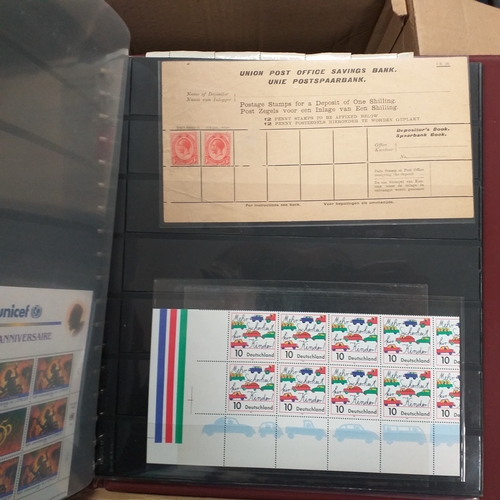 16 - Glory box - containing a variety albums and stock books - viewing required