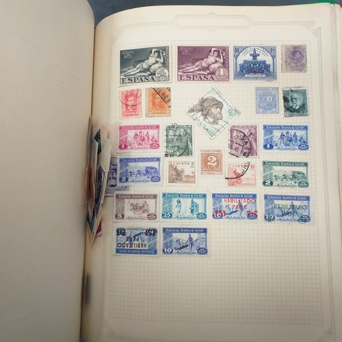 15 - Box containing 13 childhood collections/albums and a box of stamps on/off paper.  Hours of sorting w... 