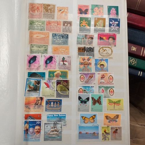 16 - Box of British Commonwealth collections in stockbooks, includes the odd 'foreign' country.  A nice s... 