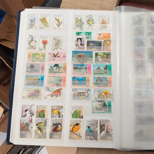 16 - Box of British Commonwealth collections in stockbooks, includes the odd 'foreign' country.  A nice s... 