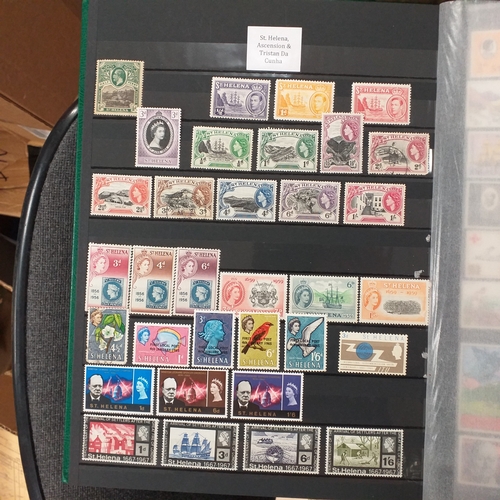 16 - Box of British Commonwealth collections in stockbooks, includes the odd 'foreign' country.  A nice s... 