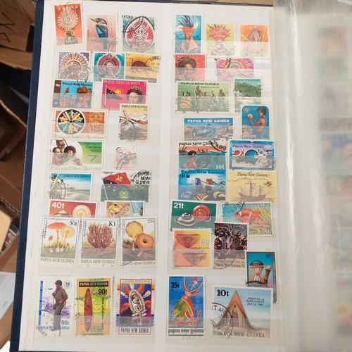 16 - Box of British Commonwealth collections in stockbooks, includes the odd 'foreign' country.  A nice s... 