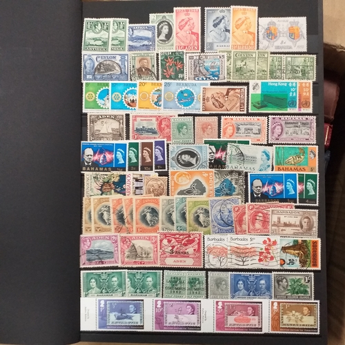 16 - Box of British Commonwealth collections in stockbooks, includes the odd 'foreign' country.  A nice s... 