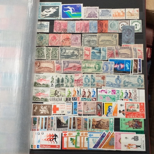 16 - Box of British Commonwealth collections in stockbooks, includes the odd 'foreign' country.  A nice s... 