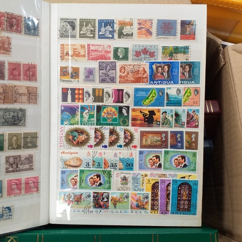 16 - Box of British Commonwealth collections in stockbooks, includes the odd 'foreign' country.  A nice s... 